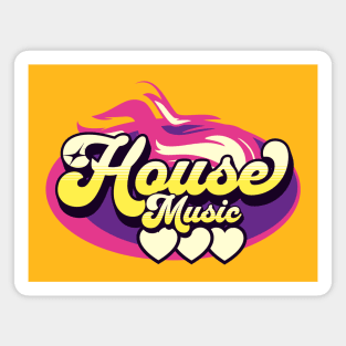 HOUSE MUSIC  - House Music Heat (Purple/Yellow) Magnet